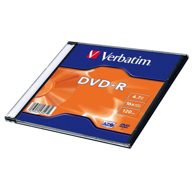DVD-R Verbatim (43547) 4.7GB 16x Slim, 1шт