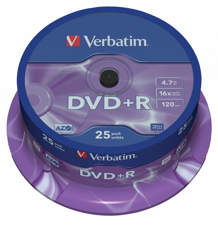 DVD+R Verbatim (43500) 4.7Gb 16X Matt Silver 25 шт. Spindle