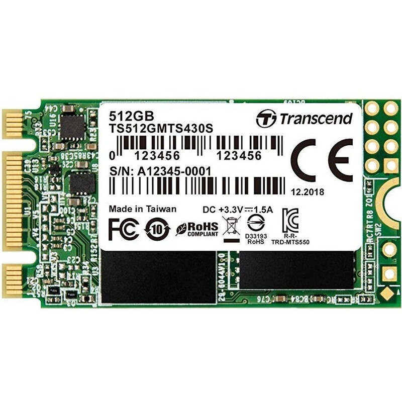 Накопичувач SSD  512GB Transcend 430S M.2 2242 SATAIII 3D TLC (TS512GMTS430S)