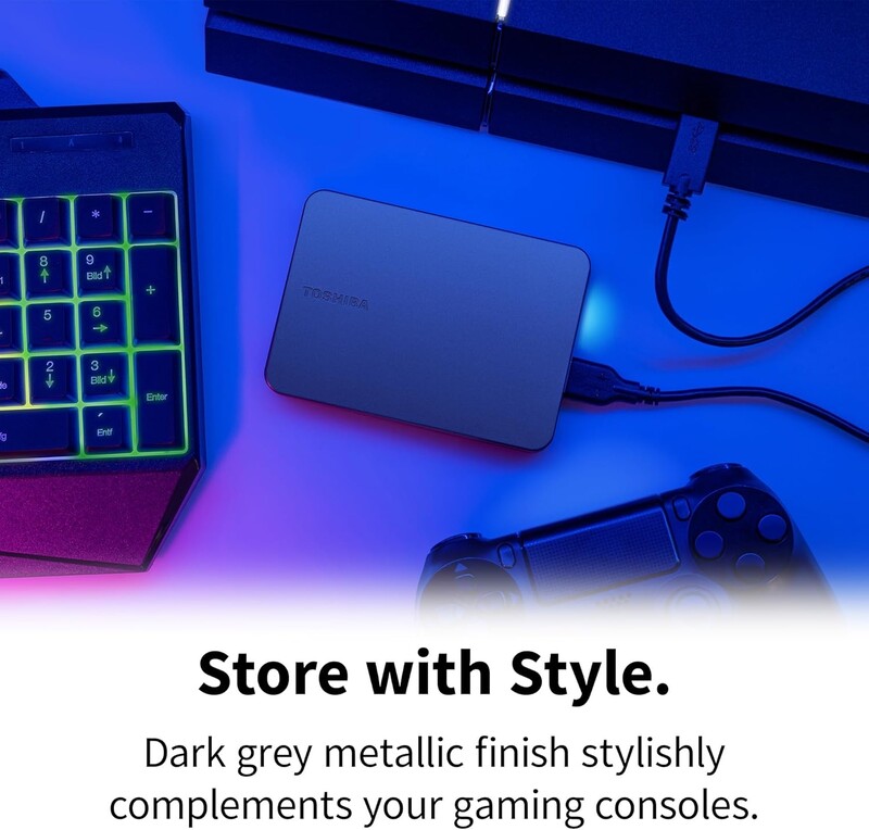 Зовнішній жорсткий диск 2.5" USB 2.0TB Toshiba Canvio Gaming Dark Grey (HDTX220EK3AA)