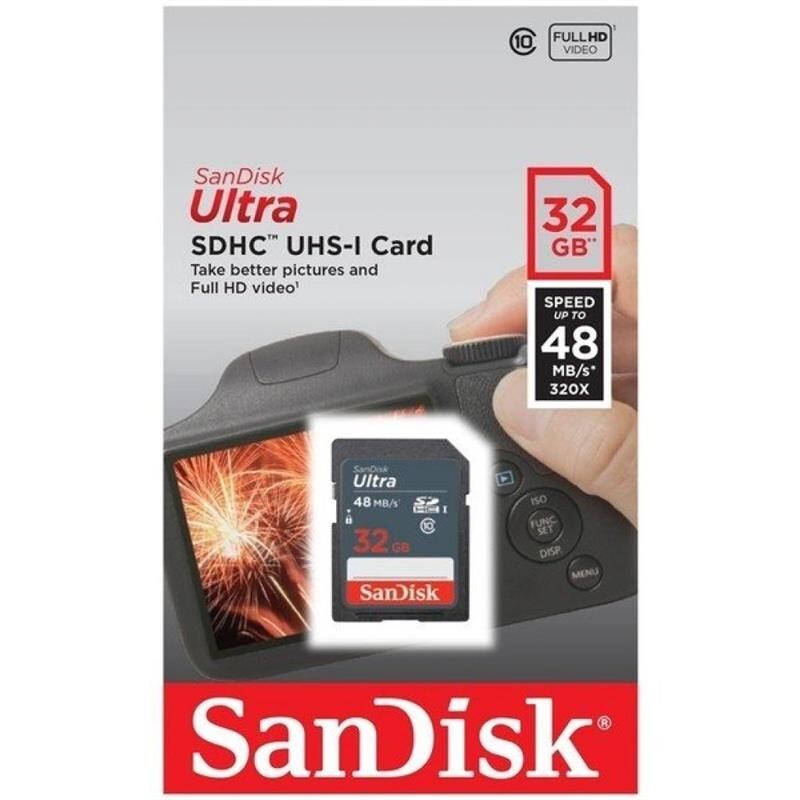 Карта пам`яті SDHC 32GB UHS-I Class 10 SanDisk Ultra (SDSDUNR-032G-GN3IN)