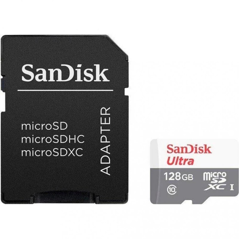 Карта пам`яті MicroSDXC 128GB UHS-I Class 10 SanDisk Ultra R100/W10MB/s + SD-адаптер (SDSQUNR-128G-GN3MA)