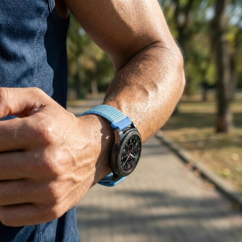 Ремінець BeCover Nylon Style для Xiaomi Amazfit Bip (20mm) Lite/Bip S Lite/Bip 3/Bip 3 Pro/GTR 42mm/GTS/TicWatch S2/TicWatch E/GTS 3/GTS 2 mini Aqua Blue (714995)