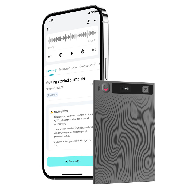 Диктофон Mobvoi TicNote з АІ NE-79