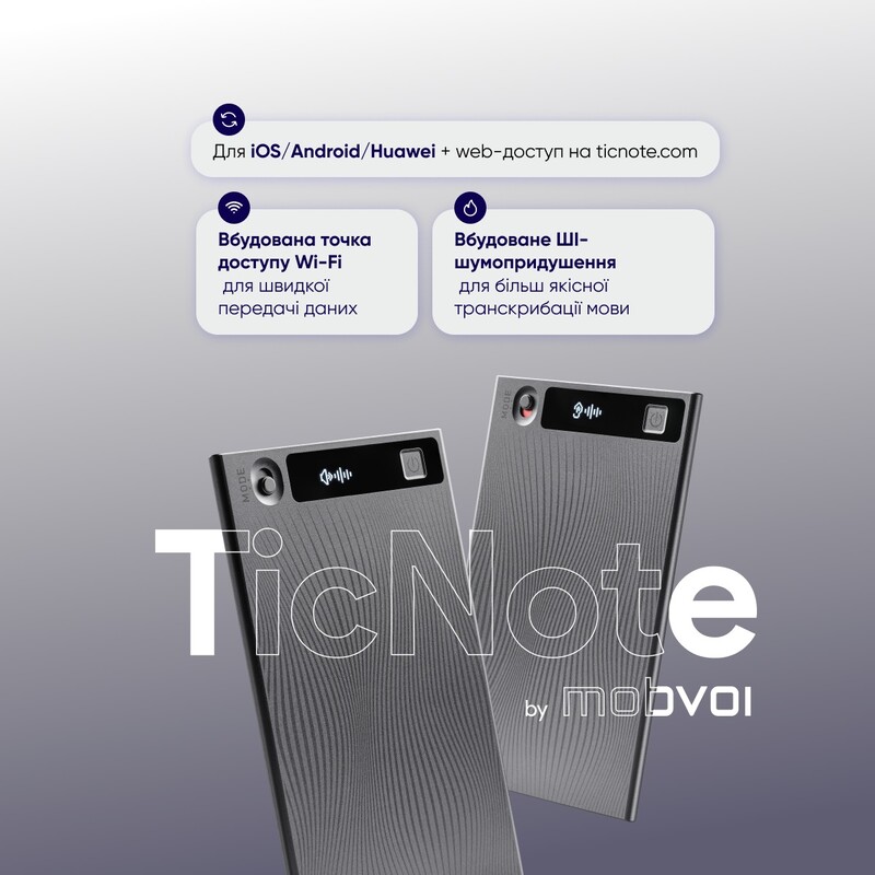 Диктофон Mobvoi TicNote з АІ NE-79