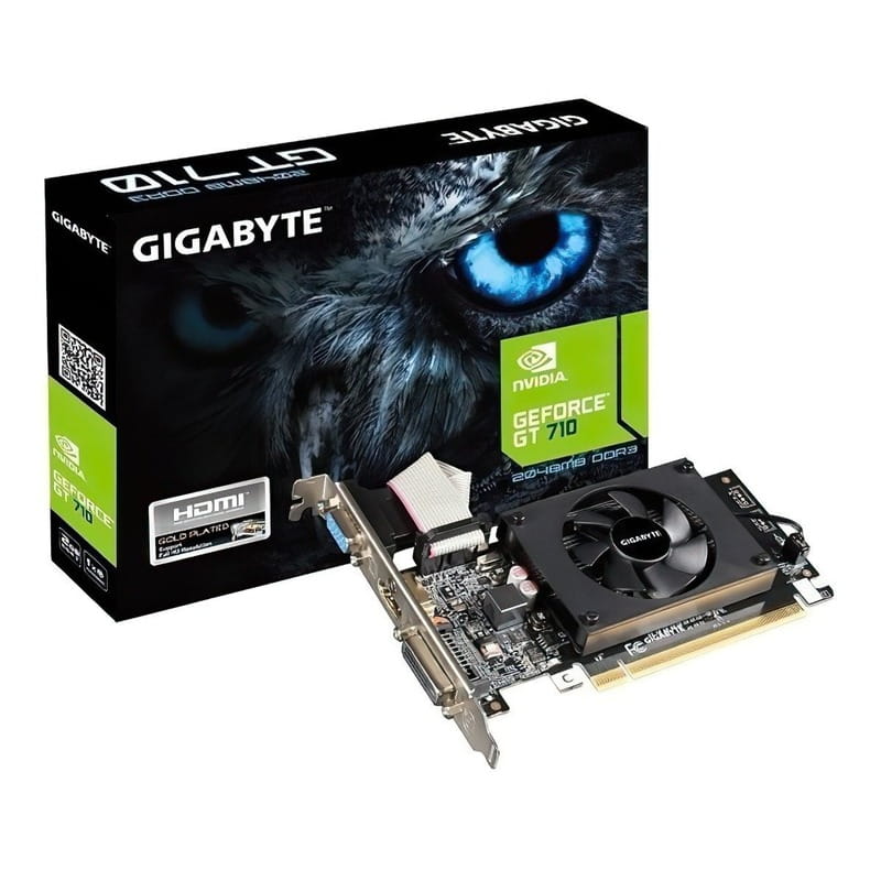 Видеокарта GF GT 710 2GB GDDR3 Gigabyte (GV-N710D3-2GL)