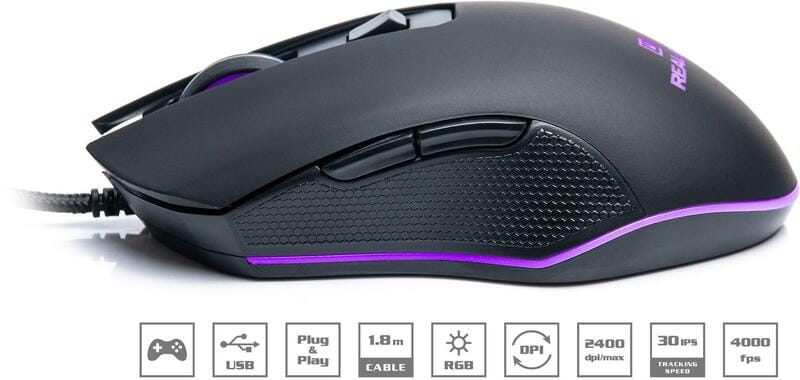 Мышь REAL-EL RM-550 Black (EL123200027)