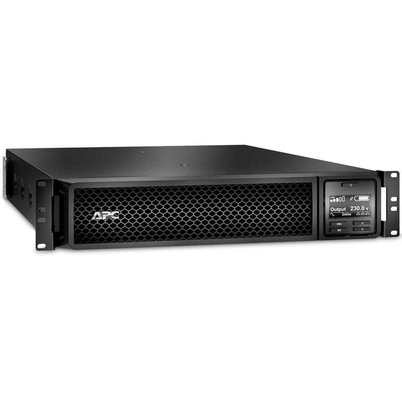 Джерело безперебійного живлення APC Smart-UPS SRT 3000VA RM LCD, Online, 10 х IEC, USB, RJ-45, метал (SRT3000RMXLI)