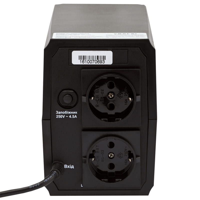 ИБП LogicPower LPM-625VA-P,Lin.int., AVR, 2 x евро, пластик
