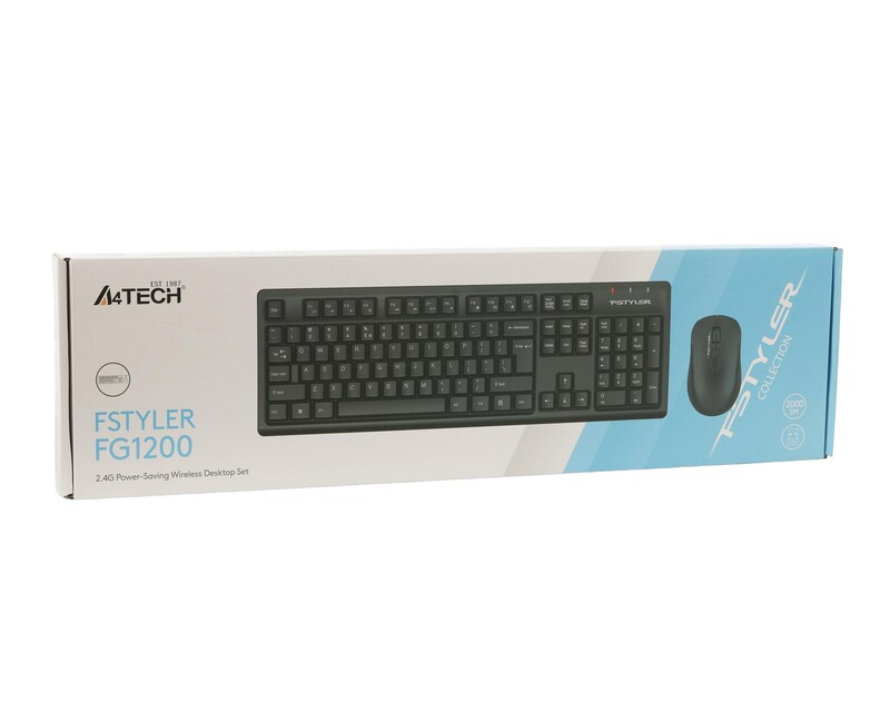 Комплект (клавіатура, миша) бездротовий A4Tech FG1200 Black