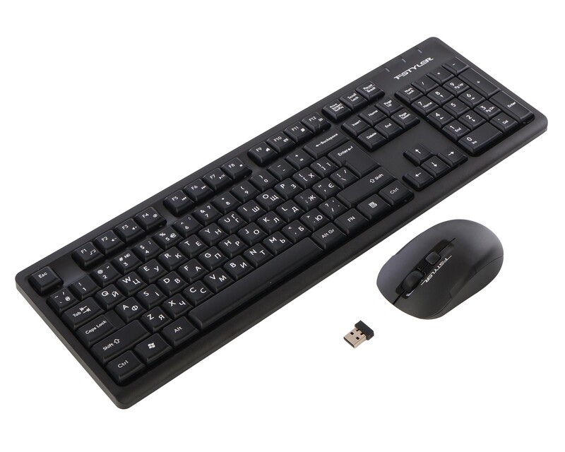 Комплект (клавіатура, миша) бездротовий A4Tech FG1200 Black