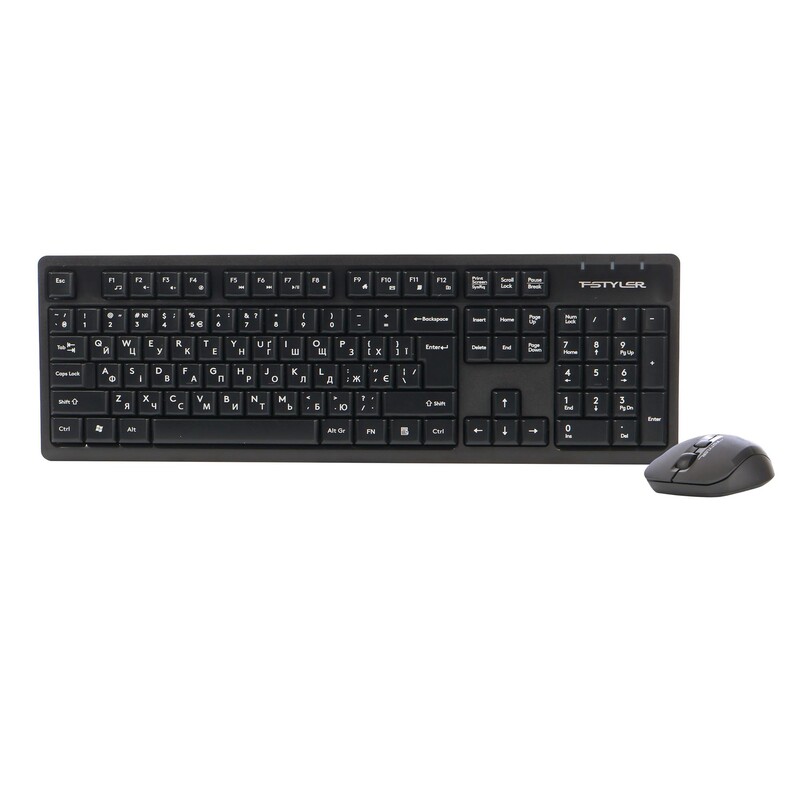 Комплект (клавіатура, миша) бездротовий A4Tech FG1200 Black