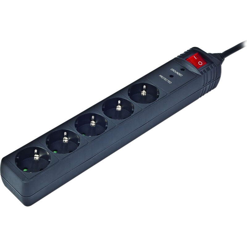 Сетевой фильтр EnerGenie SPG5-C-15 5 розеток, 4,5 м, Black