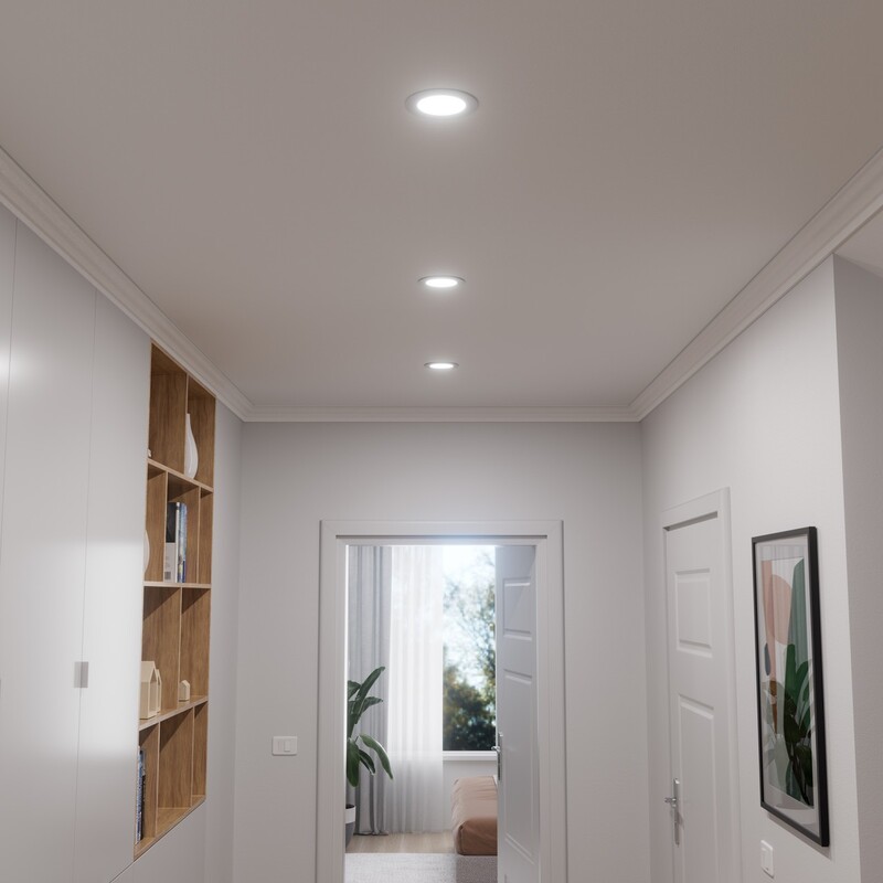 Светильник потолочный Nanoleaf Essentials Matter Smart Recessed Downlight, 6 Вт, Apple HomeKit, 4 шт. (NF080D02-4W3)