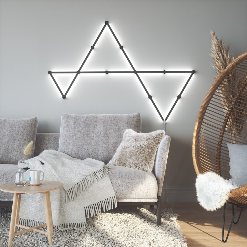 Накладка Nanoleaf Lines Skins Matte Black, 9 шт. (NL59-0001BM-9PK)
