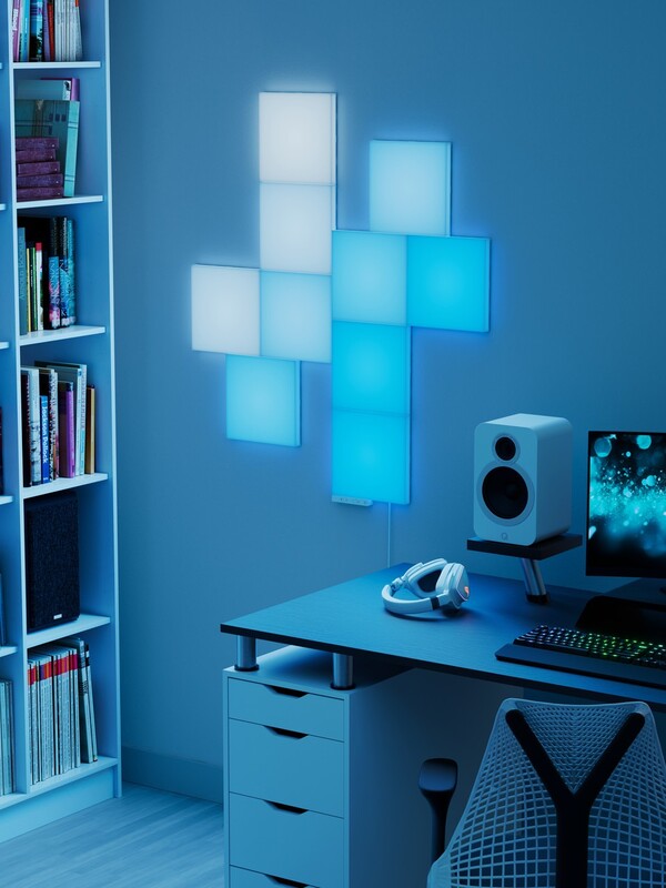 Комплект панелей Nanoleaf Blocks Squares Add-On Kit с поддержкой HomeKit и Matter, 2 шт. (N8100E00-2BS)