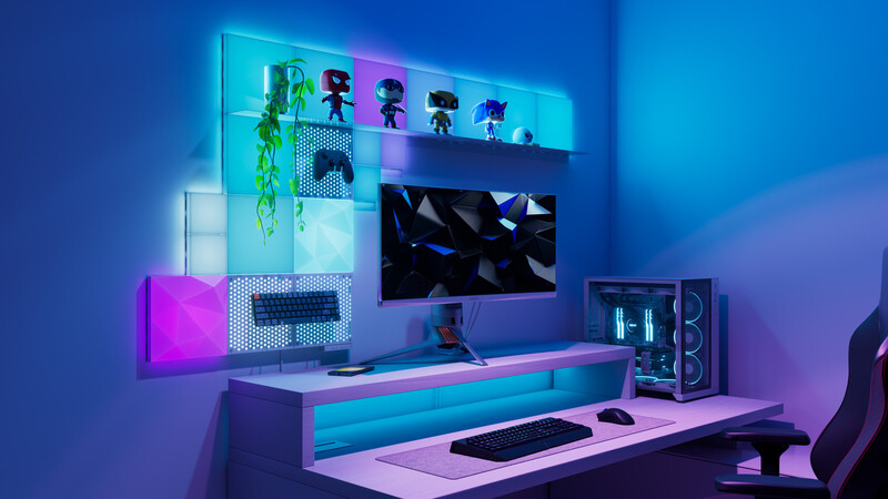 Розумні світлові панелі Nanoleaf Blocks Combo XL з підтримкою HomeKit і Matter, 9 шт. (N8100K02-10CB)