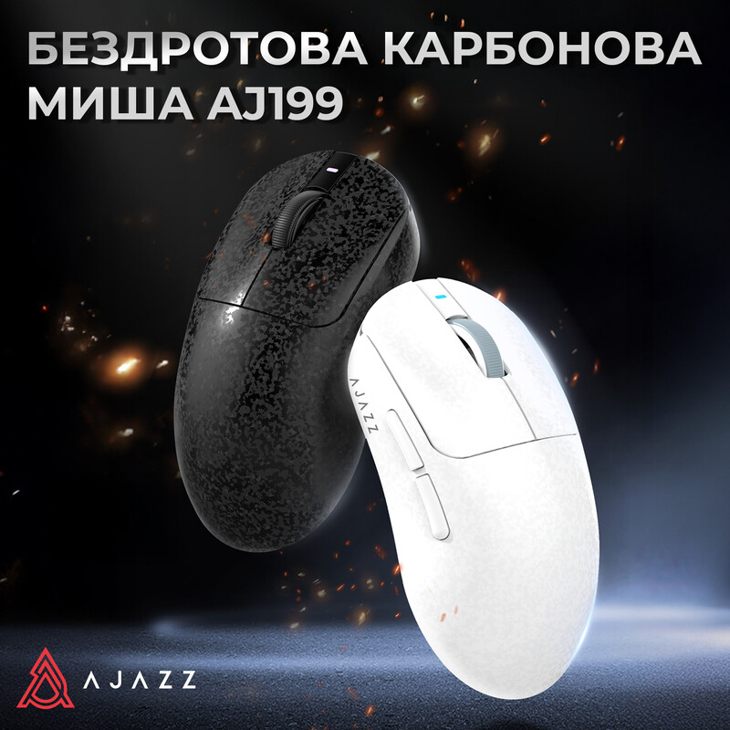 Миша бездротова Ajazz AJ199 Black (AJ199-B)