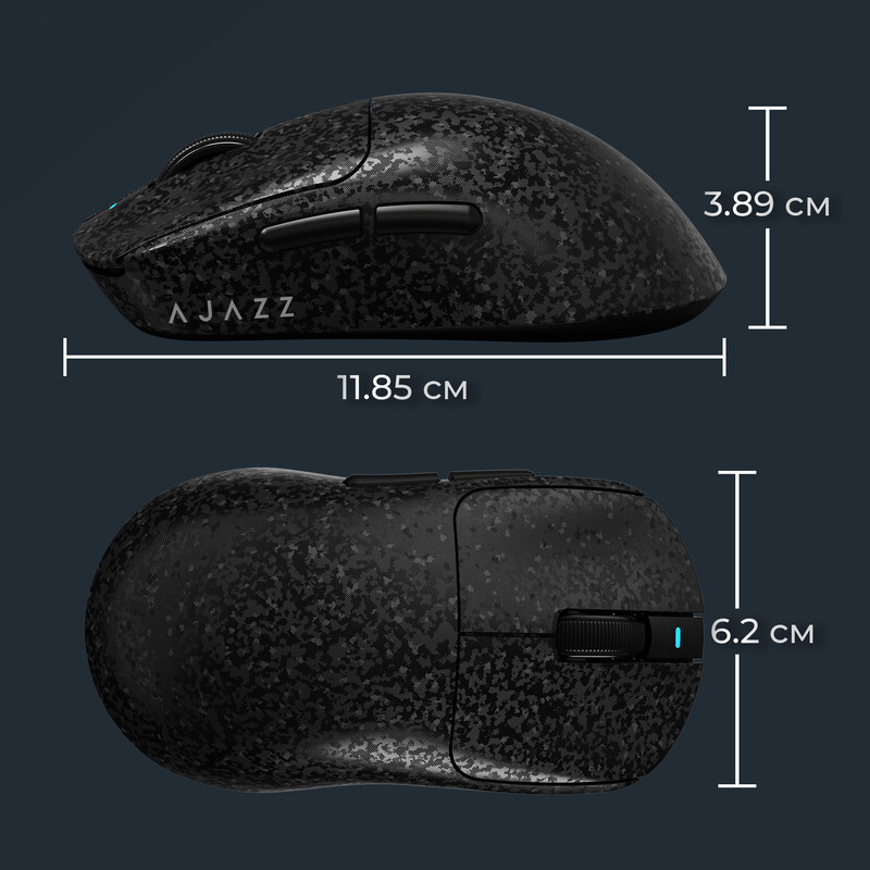 Миша бездротова Ajazz AJ199 Max Black (AJ199-MAX-B)