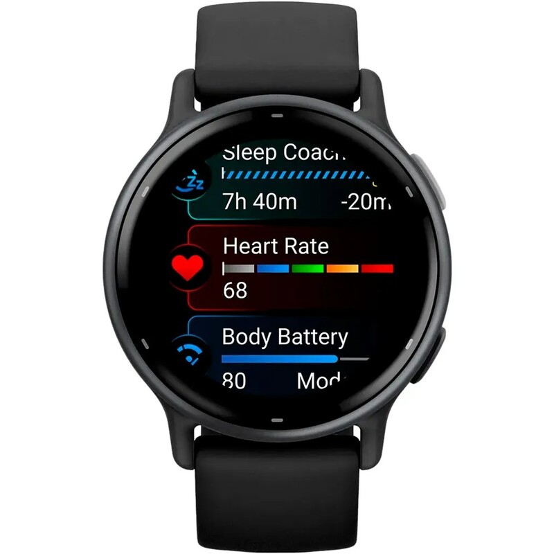 Смарт-часы Garmin Vivoactive 5 Slate Aluminium Bezel with Black Case and Silicone Band (010-02862-10)