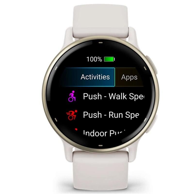 Смарт-часы Garmin Vivoactive 5 Cream Gold Aluminium Bezel with Ivory Case and Silicone Band (010-02862-11)