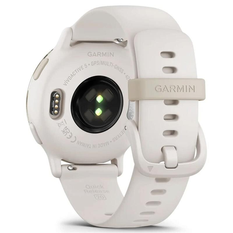Смарт-часы Garmin Vivoactive 5 Cream Gold Aluminium Bezel with Ivory Case and Silicone Band (010-02862-11)