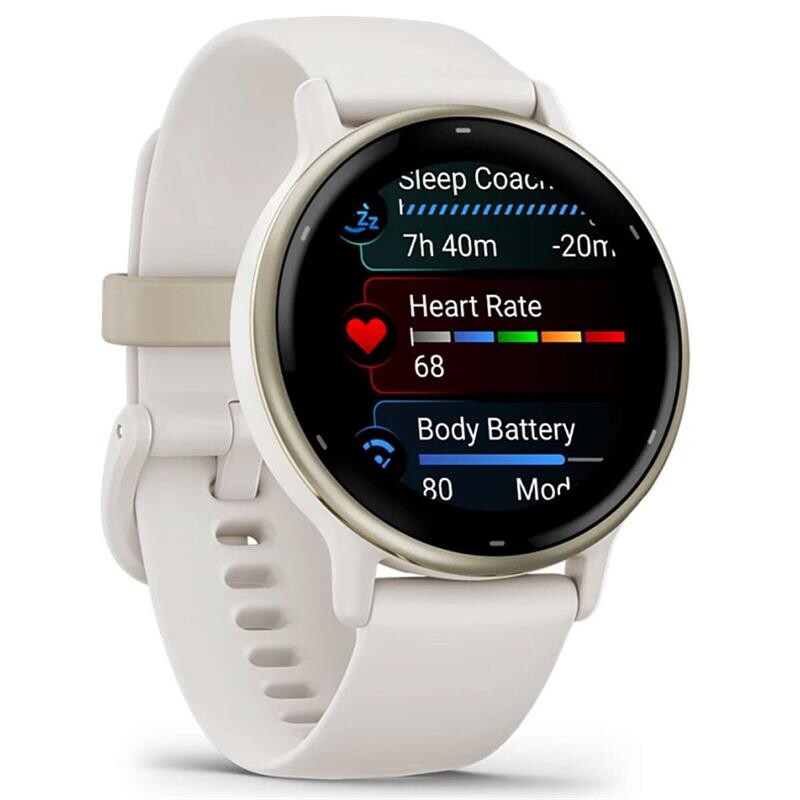 Смарт-часы Garmin Vivoactive 5 Cream Gold Aluminium Bezel with Ivory Case and Silicone Band (010-02862-11)