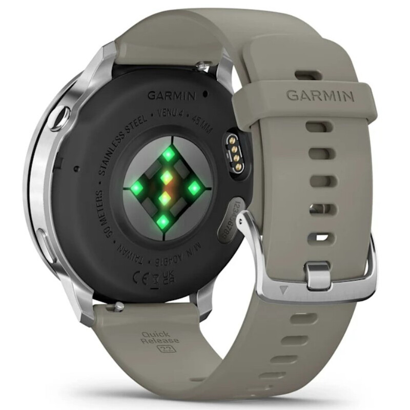 Смарт-часы Garmin Venu 4 45mm Silver Bezel with Silver Gray Silicone Band (010-03014-01)