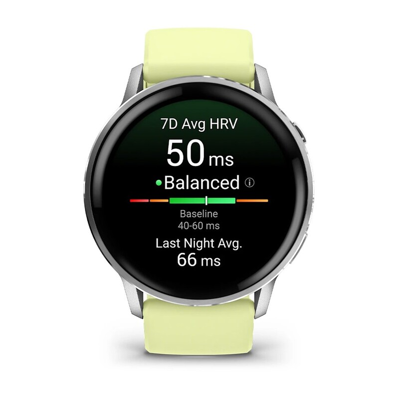 Смарт-часы Garmin Venu 4 45mm Silver Bezel with Citron Silicone Band (010-03014-02)