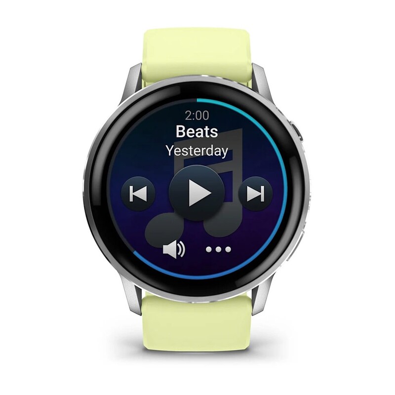 Смарт-часы Garmin Venu 4 45mm Silver Bezel with Citron Silicone Band (010-03014-02)