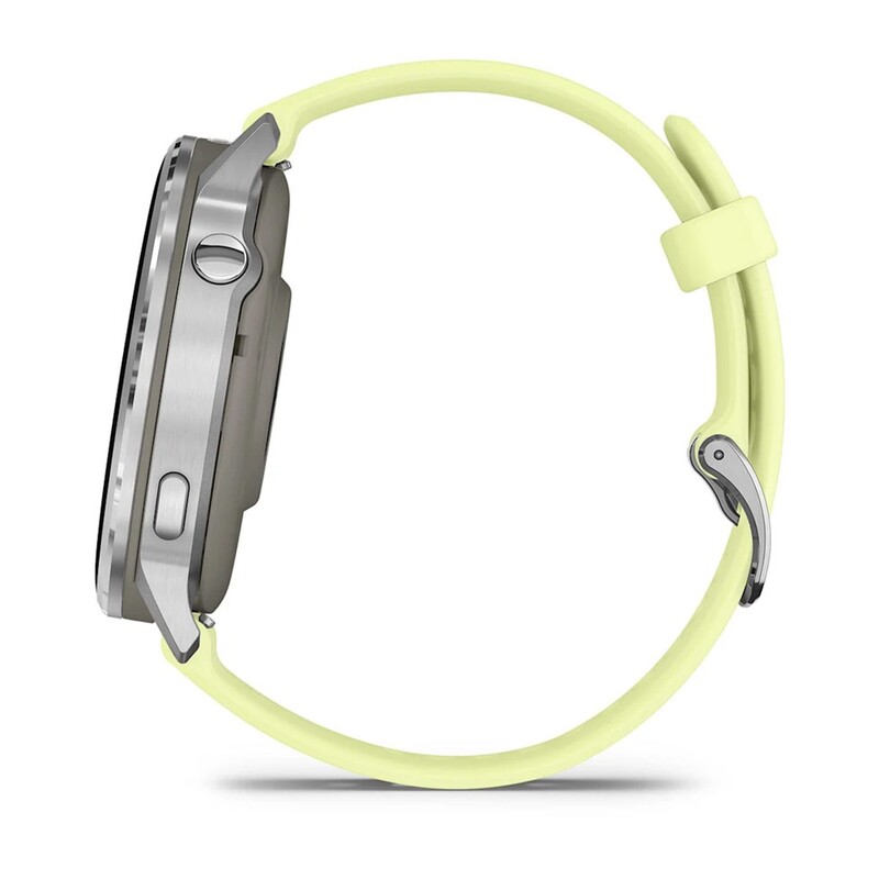 Смарт-часы Garmin Venu 4 45mm Silver Bezel with Citron Silicone Band (010-03014-02)