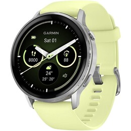 Смарт-годинник Garmin Venu 4 45mm Silver Bezel with Citron Silicone Band (010-03014-02)