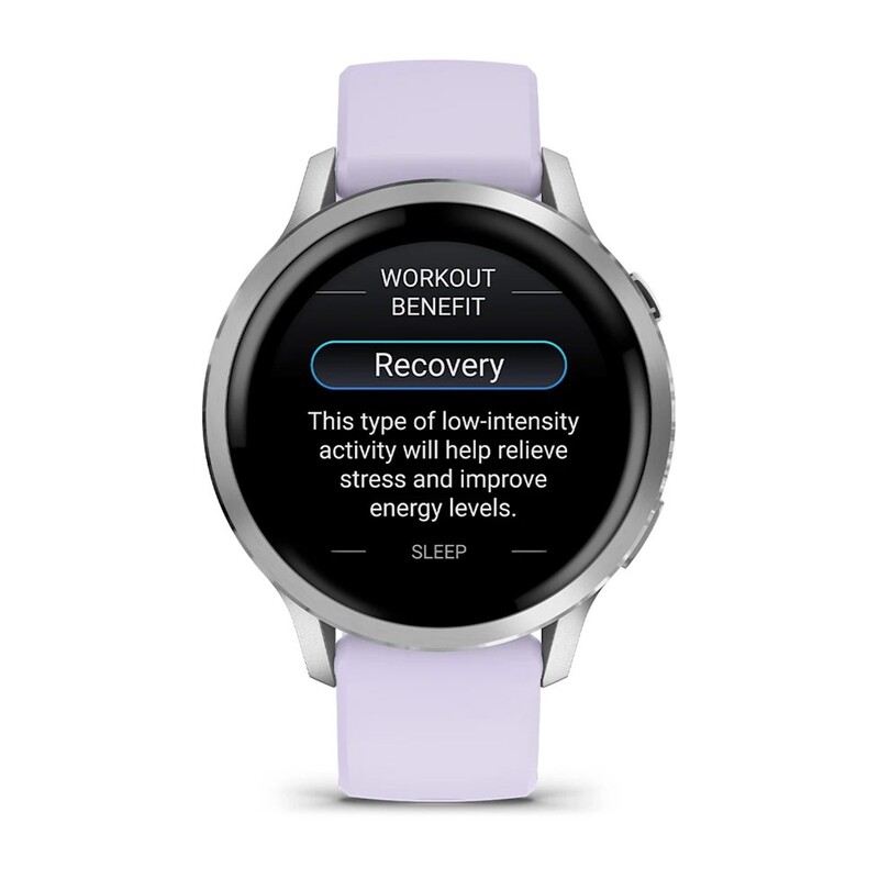 Смарт-часы Garmin Venu 4 41mm Silver Bezel with Periwinkle Silicone Band (010-03013-01)