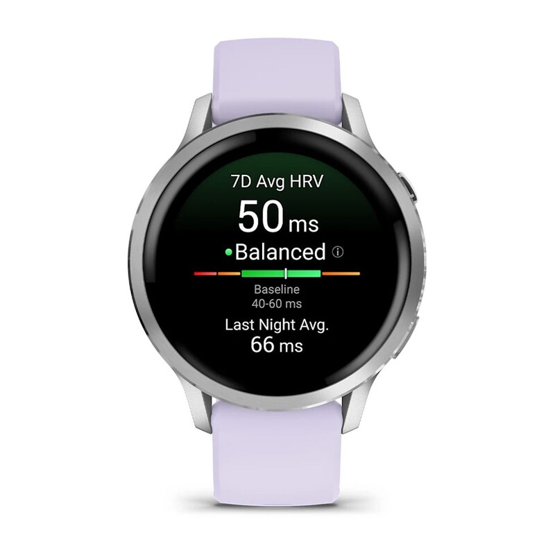 Смарт-часы Garmin Venu 4 41mm Silver Bezel with Periwinkle Silicone Band (010-03013-01)
