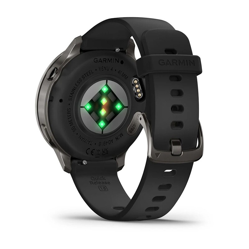 Смарт-часы Garmin Venu 4 41mm Slate Bezel with Black Silicone Band (010-03013-02)