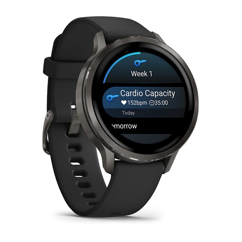 Смарт-часы Garmin Venu 4 41mm Slate Bezel with Black Silicone Band (010-03013-02)