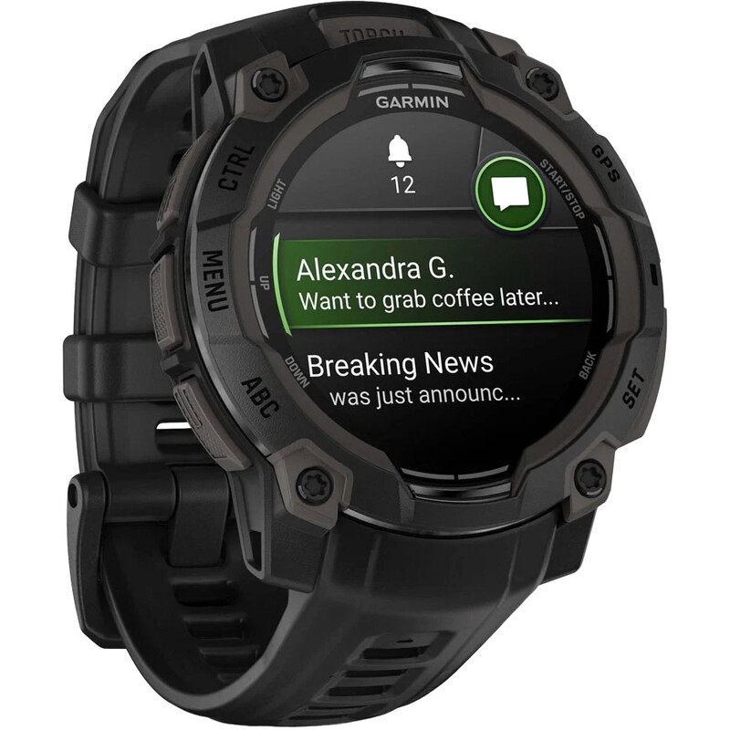 Смарт-часы Garmin Instinct 3 45mm AMOLED Black Bezel with Black Band (010-02936-00)
