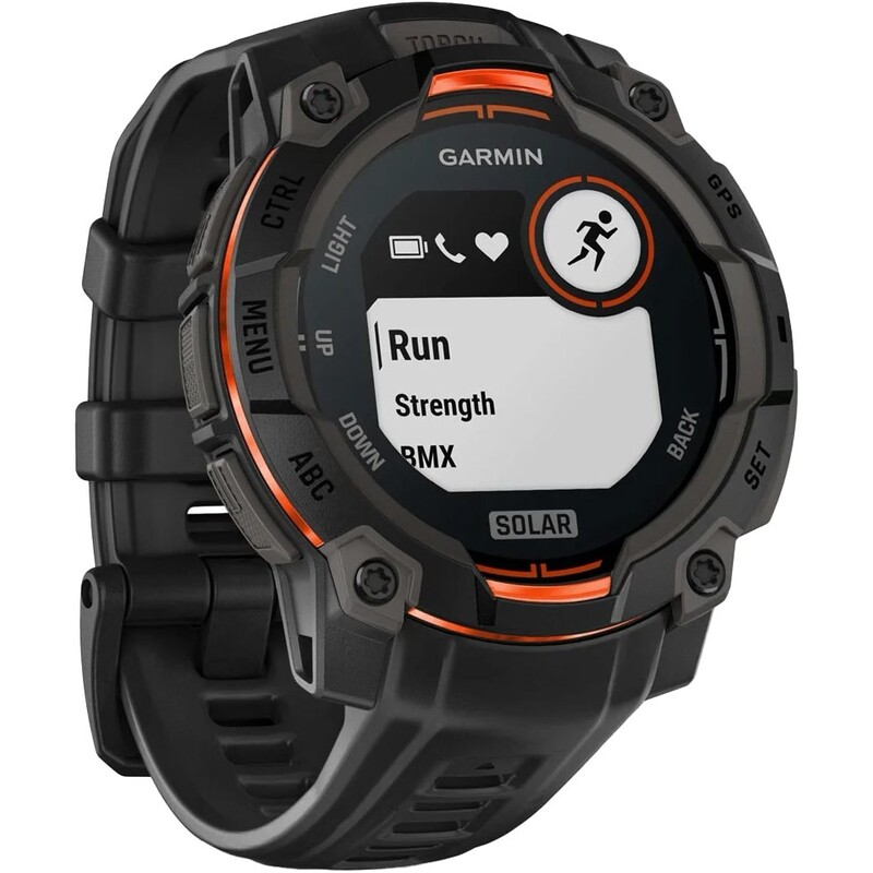 Смарт-часы Garmin Instinct 3 45mm Solar Black Bezel with Black Band (010-02934-00)