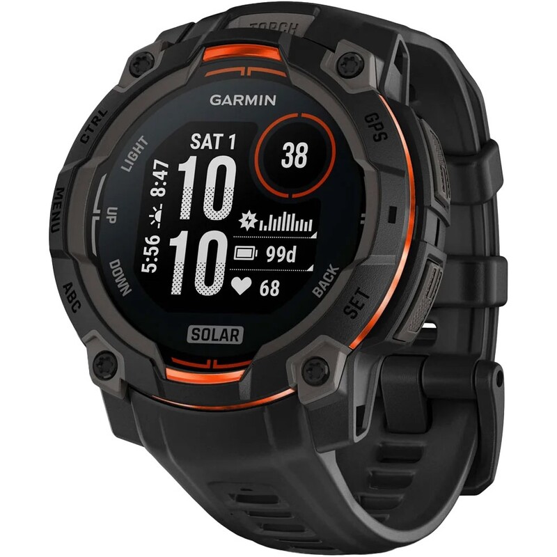 Смарт-часы Garmin Instinct 3 45mm Solar Black Bezel with Black Band (010-02934-00)