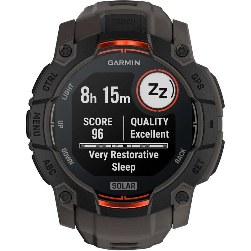 Смарт-годинник Garmin Instinct 3 50mm Solar Black Bezel with Charcoal Band (010-02935-00)