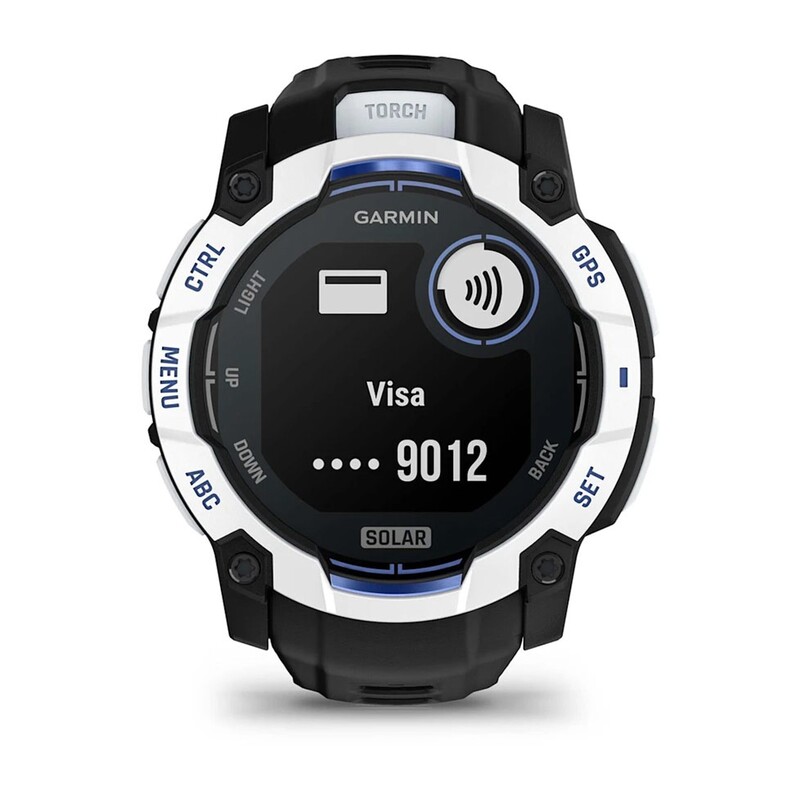 Смарт-часы Garmin Instinct 3 50mm Solar Whitestone with Black/Bolt Blue Silicone Band (010-02935-03)