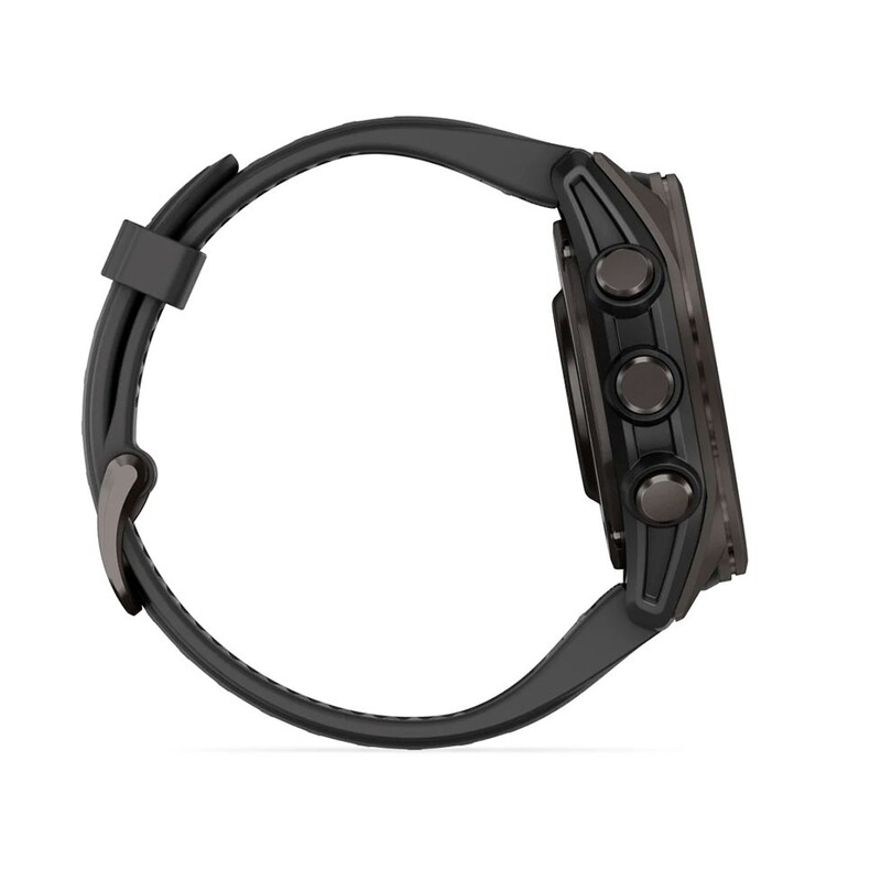 Смарт-годинник Garmin Fenix 8 43mm AMOLED Sapphire Carbon Gray Titanium with Pebble Gray Silicone Band (010-02903-21)