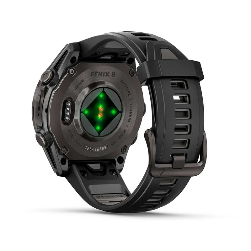 Смарт-годинник Garmin Fenix 8 43mm AMOLED Sapphire Carbon Gray Titanium with Pebble Gray Silicone Band (010-02903-21)