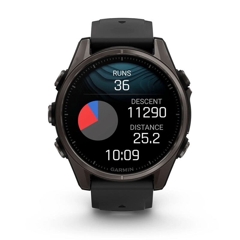 Смарт-годинник Garmin Fenix 8 43mm AMOLED Sapphire Carbon Gray Titanium with Pebble Gray Silicone Band (010-02903-21)