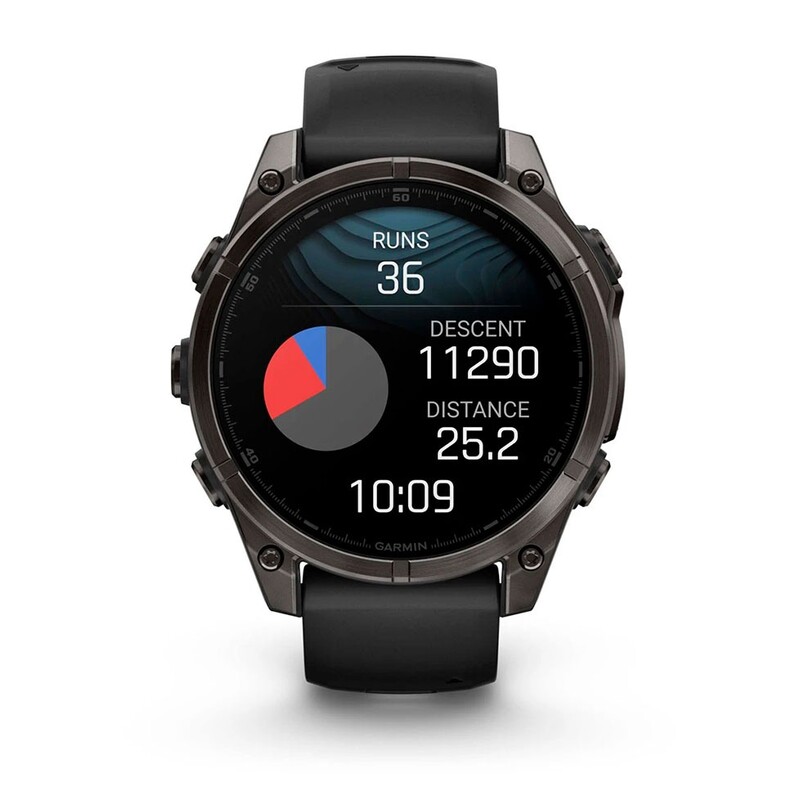 Смарт-годинник Garmin Fenix 8 47mm AMOLED Sapphire Carbon Gray Titanium with Pebble Gray Silicone Band (010-02904-21)