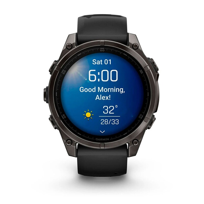 Смарт-годинник Garmin Fenix 8 47mm AMOLED Sapphire Carbon Gray Titanium with Pebble Gray Silicone Band (010-02904-21)