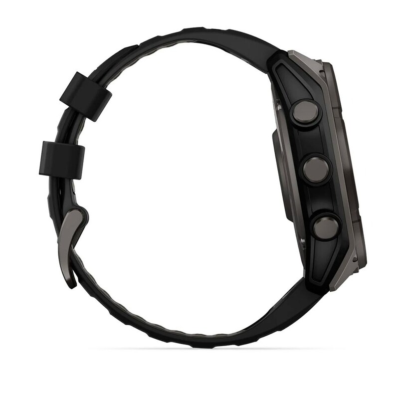 Смарт-годинник Garmin Fenix 8 51mm Solar Sapphire Carbon Gray Titanium with Pebble Gray Silicone Band (010-02907-11)