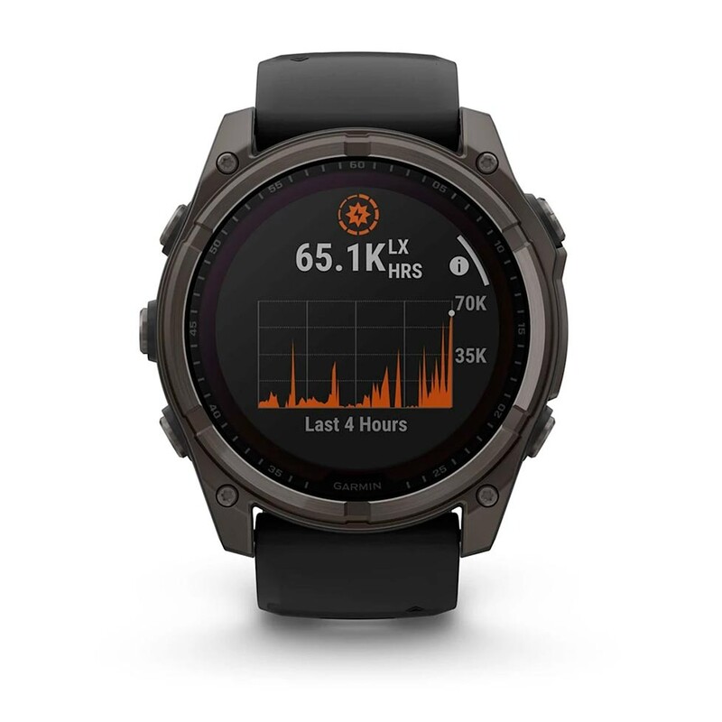 Смарт-годинник Garmin Fenix 8 51mm Solar Sapphire Carbon Gray Titanium with Pebble Gray Silicone Band (010-02907-11)
