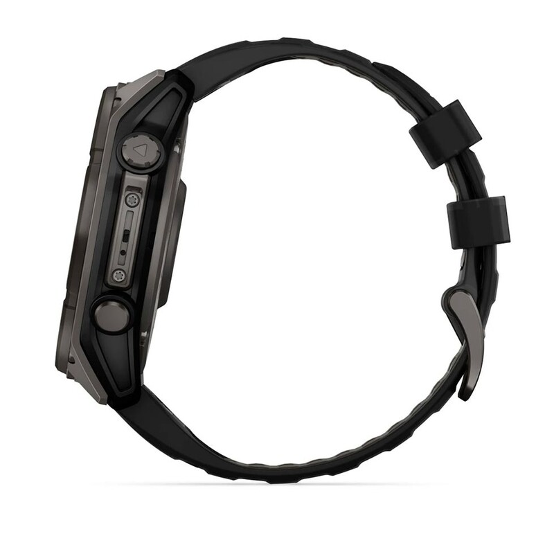 Смарт-годинник Garmin Fenix 8 51mm Solar Sapphire Carbon Gray Titanium with Pebble Gray Silicone Band (010-02907-11)