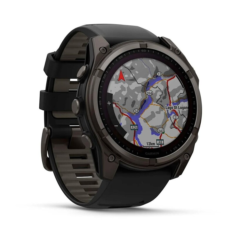 Смарт-годинник Garmin Fenix 8 51mm Solar Sapphire Carbon Gray Titanium with Pebble Gray Silicone Band (010-02907-11)